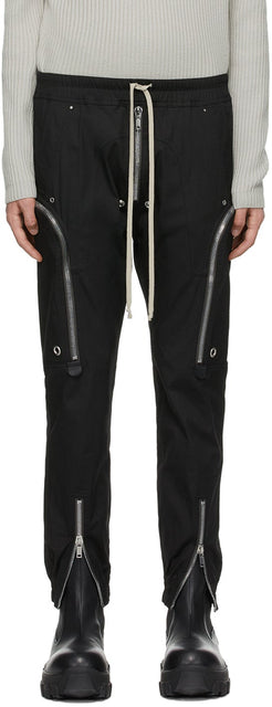 Rick Owens Black Bauhaus Cargo Pants - Rick Owens Pantalon Noir Bauhaus Cargo - 릭 오웬스 블랙 바우 하우스화물 바지