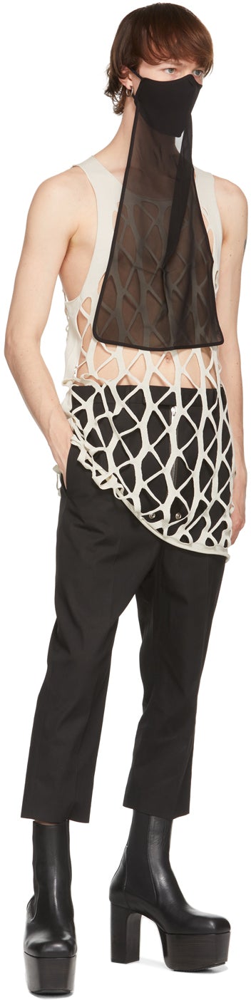 Rick Owens Black Bela Cropped Trousers