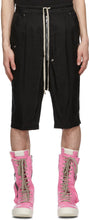 Rick Owens Black Bela Pods Shorts - Short Rick Owens Black Bela Be Bela - Rick Owens Black Bela Pods 반바지