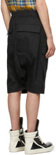 Rick Owens Black Cargo Pods Shorts