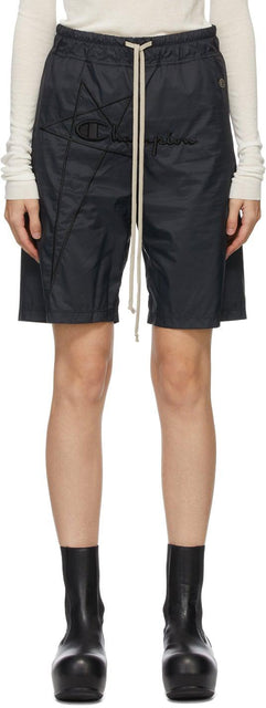 Rick Owens Black Champion Edition Classic Shorts - Rick Owens Black Champion Edition Shorts classiques - Rick Owens Black Champion Edition 클래식 반바지