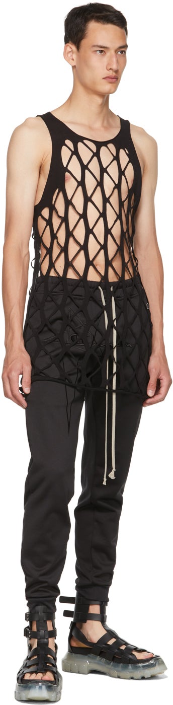 Rick Owens Black Champion Edition Heavy Jersey Lounge Pants