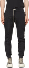 Rick Owens Black Champion Edition Heavy Jersey Perforated Lounge Pants - Rick Owens Noir Champion Edition Heavy Jersey Pantalon de salon perforé - 릭 오웬스 블랙 챔피언 에디션 무거운 저지 천공 라운지 바지