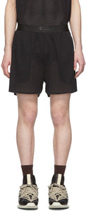 Rick Owens Black Champion Edition Mesh Basketball Shorts - Short de basketball en treillis de basket-ball de rick owens - Rick Owens 검은 챔피언 에디션 메쉬 농구 반바지