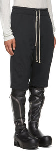 Rick Owens Black Champion Edition Mesh Bela Shorts