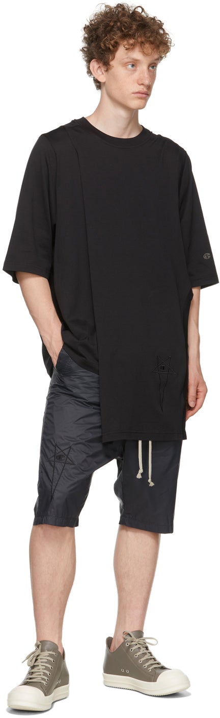 Rick Owens Black Champion Edition Nylon Bela Shorts – BlackSkinny