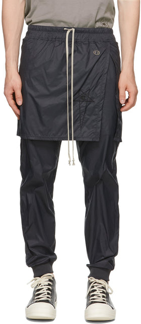 Rick Owens Black Champion Edition Toga Lounge Pants - Rick Owens Noir Champion Edition Toga Lounge Pants - Rick Owens Black Champion Edition Toga Lounge Pants.
