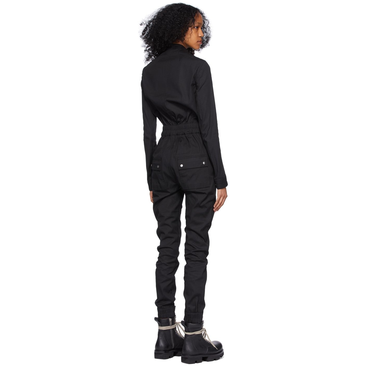 Rick Owens Black Cotton Gary Flightsuit – BlackSkinny