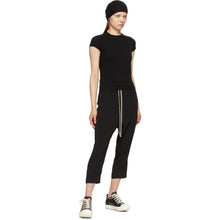 Rick Owens Black Cropped Level T-Shirt