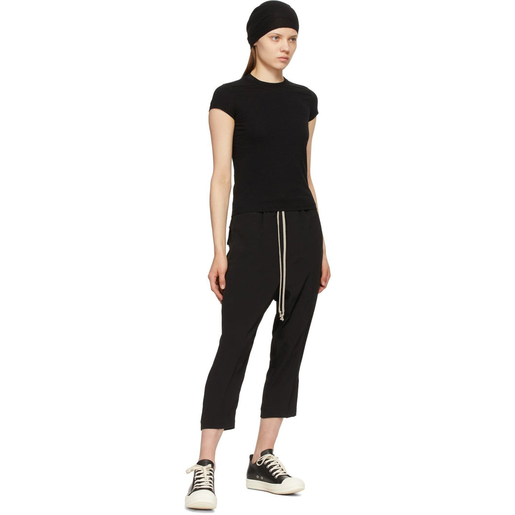 Rick Owens Black Cropped Level T-Shirt
