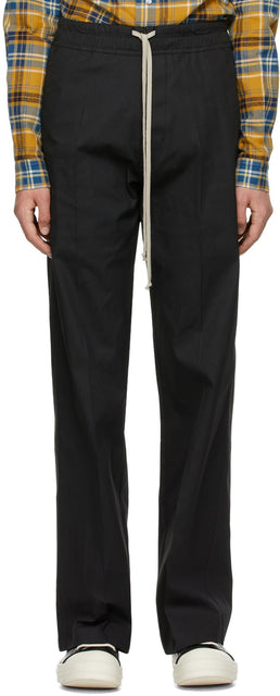 Rick Owens Black Dietrich Drawstring Trousers - Pantalon de cordon de Dietrich noir Rick Owens Black Dietrich - Rick Owens Black Dietrich Drawstring 바지