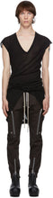 Rick Owens Black Double Dylan T-Shirt - T-shirt Double Dylan Noir Rick Owens - Rick Owens 블랙 더블 딜란 티셔츠