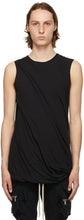 Rick Owens Black Double Tank Top - Rick Owens Double Double Noir - Rick Owens 블랙 더블 탱크 탑입니다
