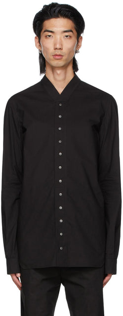 Rick Owens Black Faun Shirt - Chemise de faune noire rick owens - 릭 Owens 검은 파울 셔츠