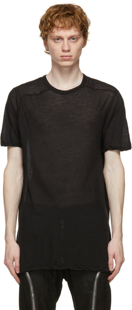 Rick Owens Black Forever Level T-Shirt - T-shirt Noir Noir Noir Rick Owens Noir - 릭 오웬스 블랙 영원히 수평 티셔츠