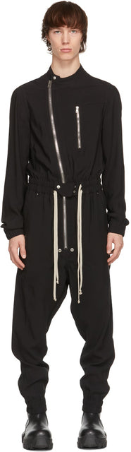 Rick Owens Black Gary Flightsuit - Rick Owens Black Gary VolshoSuit - Rick Owens Black Gary Photos.
