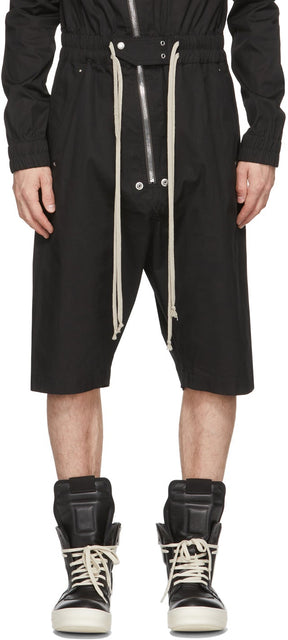 Rick Owens Black Gary Short Flightsuit - Rick Owens Black Gary BreftShotuit - Rick Owens Black Gary Short Prive.