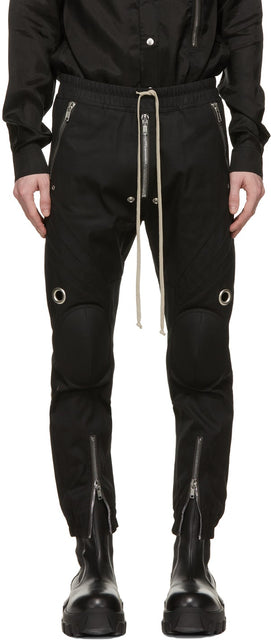 Rick Owens Black Jogger Bikers Trousers - Pantalons Bikers Jogger Noir Rick Owens Noir - Rick Owens 블랙 조깅 자전거 타기 바지