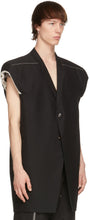 Rick Owens Black Jumbo Tatlin Sleeveless Blazer