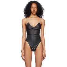 Rick Owens Black Leather Sally Bodysuit - Rick Owens Cuir noir Sally Body - Rick Owens 블랙 가죽 샐리 바디 수트