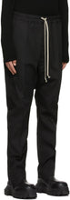 Rick Owens Black Long Drawstring Trousers