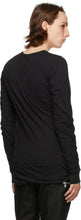 Rick Owens Black Long Sleeve Double T-Shirt