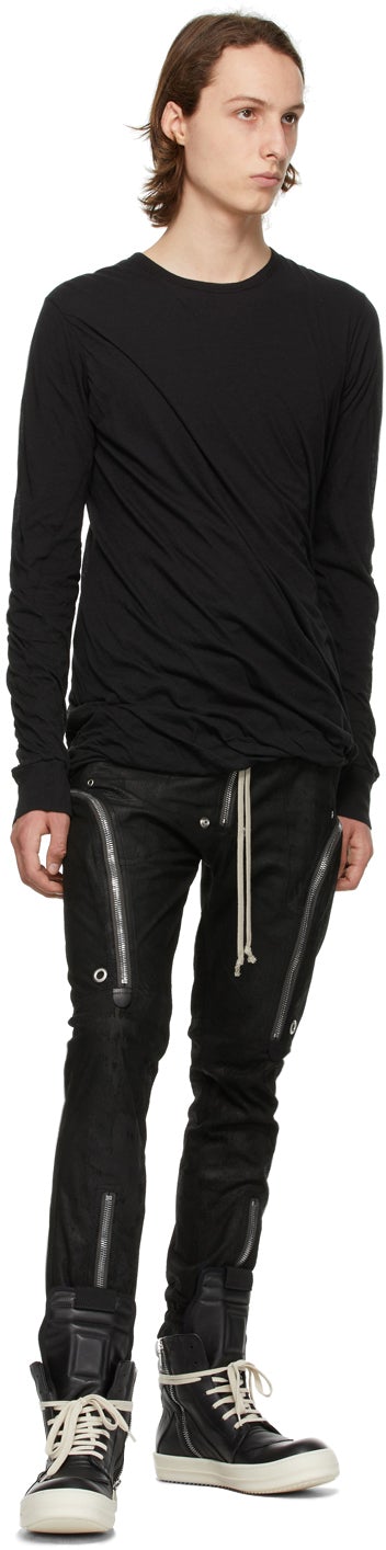 Rick Owens Black Long Sleeve Double T-Shirt
