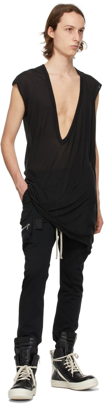 Rick Owens Black Mastodon Cargo Pants