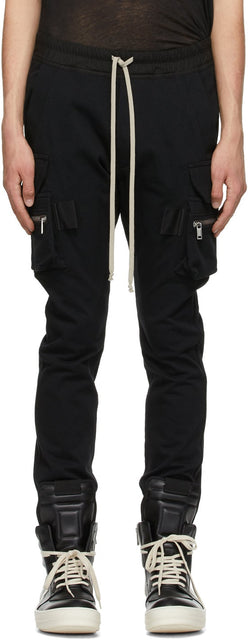 Rick Owens Black Mastodon Cargo Pants - Pantalon de cargaison à mastodon noir Rick Owens - 릭 오웬스 블랙 마스토돈화물 바지