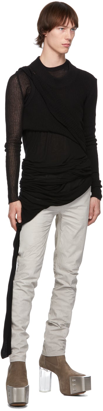 Rick Owens Black Membrane Subhuman Sweater