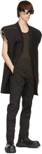 Rick Owens Black Mohair Slim Asaire Trousers