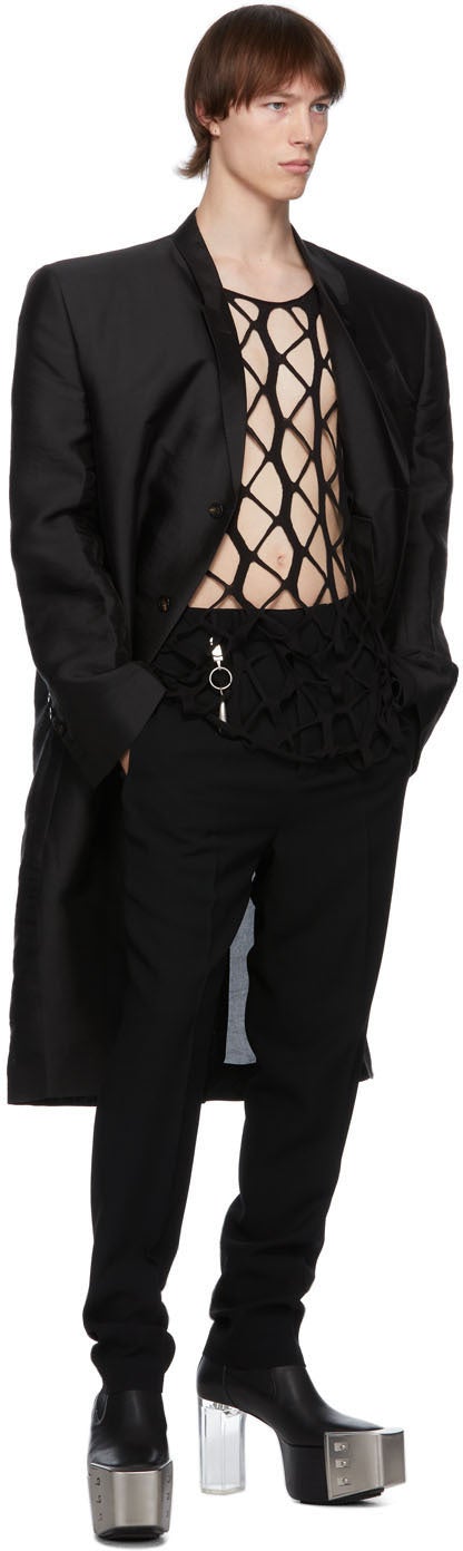 Rick Owens Black Net Sweater