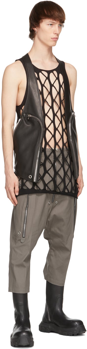 Rick Owens Black Net Tank Top