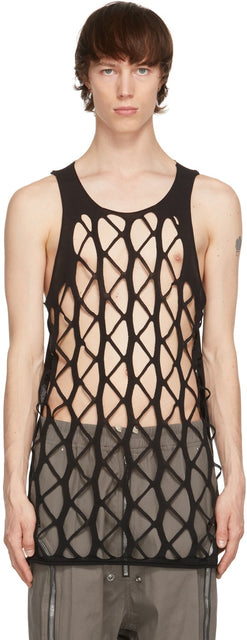 Rick Owens Black Net Tank Top - Rick Owens Black Net Débardeur - Rick Owens Black Net Tank Top.