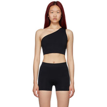 Rick Owens Black One Shoulder Active Sports Bra - Rick Owens Soutien-gorge de sport actif noir - 릭 오웬스 블랙 한 숄더 능력 스포츠 브래지어