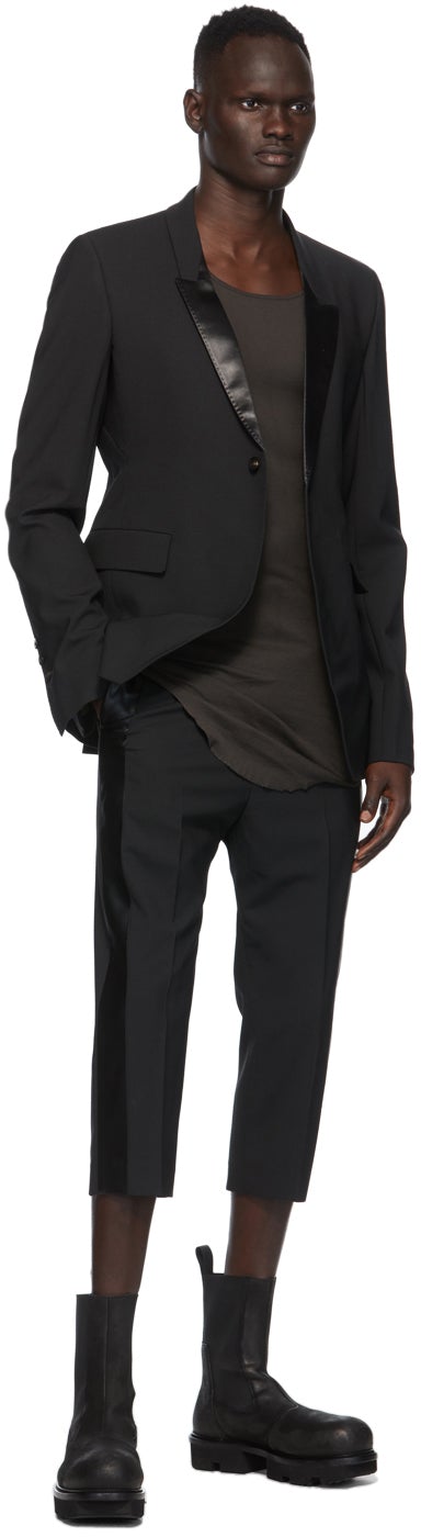 Rick Owens Black Performa Extreme Soft Tux Blazer – BlackSkinny