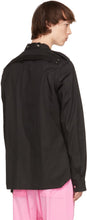 Rick Owens Black Poplin Larry Shirt