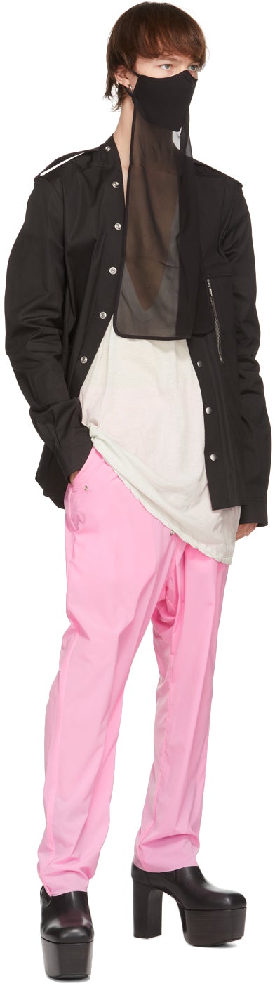 Rick Owens Black Poplin Larry Shirt