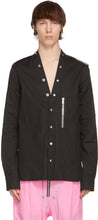 Rick Owens Black Poplin Larry Shirt - Rick Owens Black Poplin Larry chemise - Rick Owens 블랙 포플린 래리 셔츠