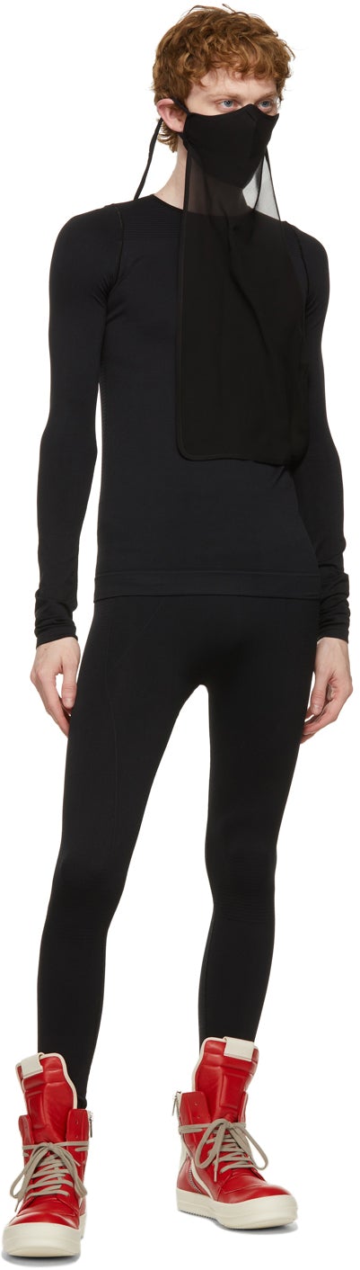 Rick Owens Black Rib Leggings