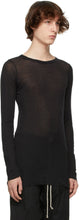 Rick Owens Black Rib Long Sleeve T-Shirt