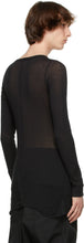 Rick Owens Black Rib Long Sleeve T-Shirt