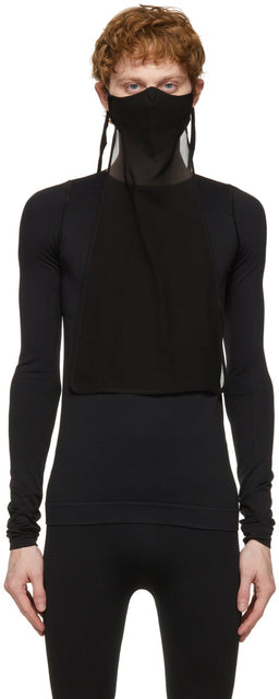 Rick Owens Black Rib Pullover - Rick Owens pull-shirt noir - Rick Owens 블랙 리브 풀오버
