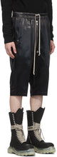 Rick Owens Black Satin Bela Pods Shorts