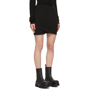 Rick Owens Black Silk Crepe Buds Shorts