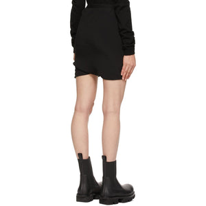 Rick Owens Black Silk Crepe Buds Shorts