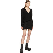 Rick Owens Black Silk Crepe Buds Shorts