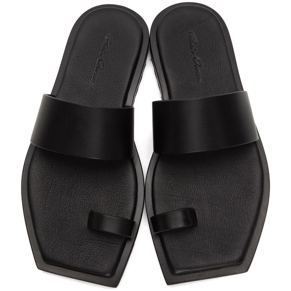 Rick Owens Black Small Bevel Sandals