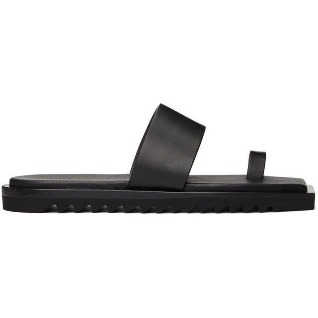 Rick Owens Black Small Bevel Sandals - Rick Owens Sandales Black Petite Biseau - 릭 owens 검은 작은 베벨 샌들