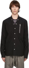 Rick Owens Black Snap Button Shirt - Chemise à bouton-pression noire Rick Owens - Rick Owens 블랙 스냅 버튼 셔츠입니다